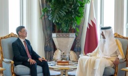 阿米尔接受了六位新任驻卡塔尔大使的国书