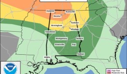 周三，阿拉巴马州可能再次出现几轮强风暴