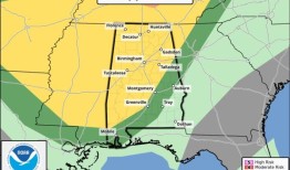 周日阿拉巴马州强风暴威胁增加
