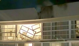 致命的四分钟前，直升机坠毁在希尔顿双树酒店