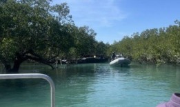 边境保护当局在西澳北部海岸拦截了四艘非法渔船