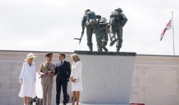图片：英国王室和世界各国领导人纪念诺曼底登陆80周年